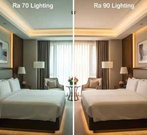 ホテル照明 FCOB LED Ra70 Ra90 比較